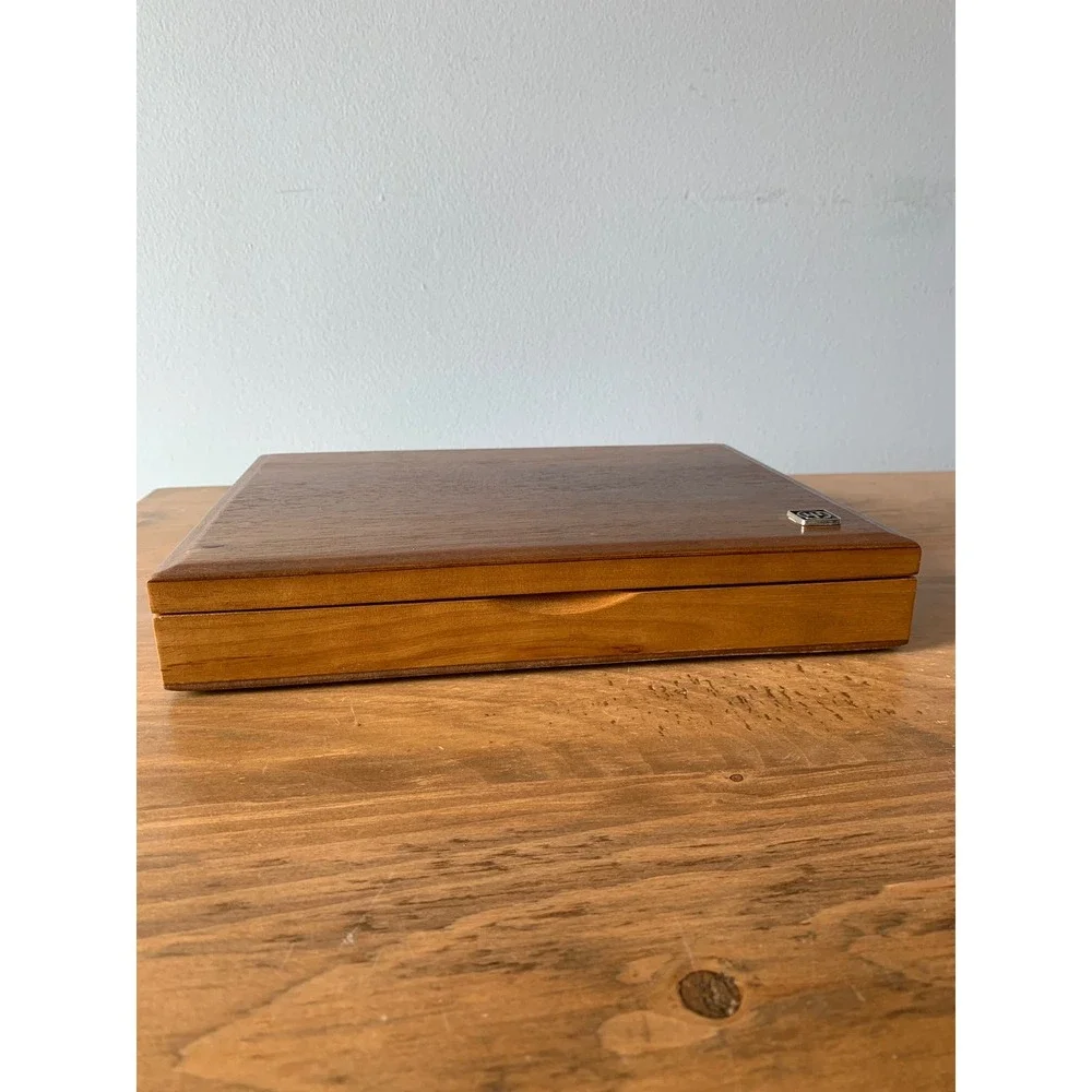 Wusthof Steak Knives Wooden Presentation Storage Box Chest Felt Lined BOX ONLY